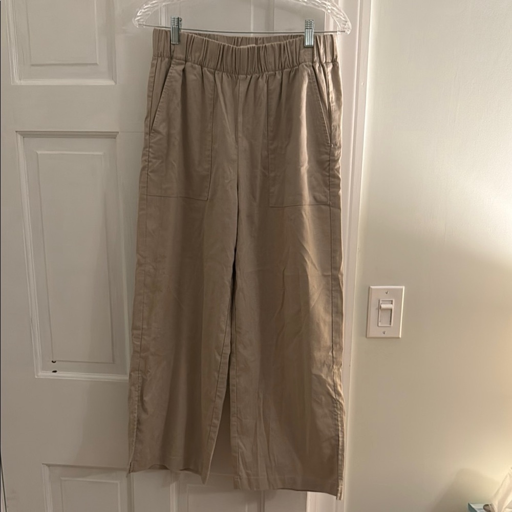 UpWest Women's Tan Wide-Leg Pants
